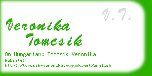 veronika tomcsik business card